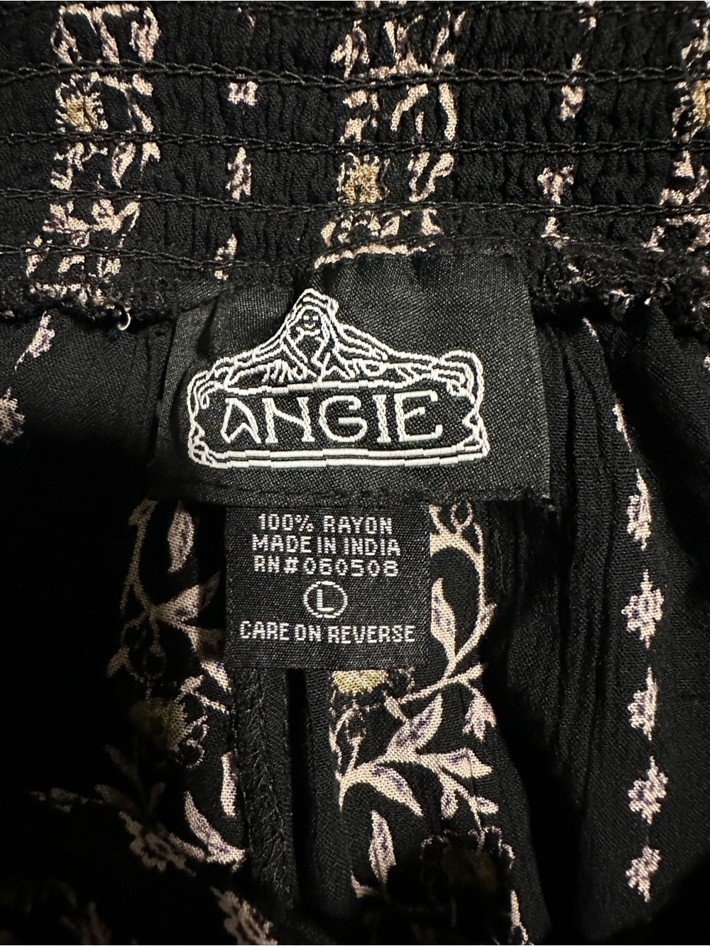 Angie Black Wide-Leg Tie-Waist Palazzo beach Pants with Beige design - Picture 10 of 10